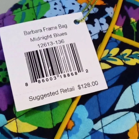 Vera Bradley Barbara Frame Bag in Midnight Blues. Quilted floral print. New. - Picture 8 of 8